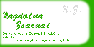 magdolna zsarnai business card